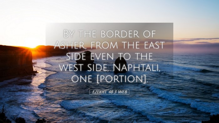 Picture 05 - Ezekiel 48:3 WEB Desktop Wallpaper - By the border of Asher, from the east side even - Desktop Bible Verse Wallpaper