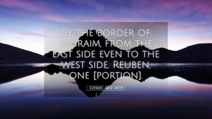 Picture 05 - Ezekiel 48:6 WEB Desktop Wallpaper - By the border of Ephraim, from the east side even - Desktop Bible Verse Wallpaper