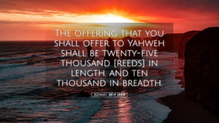 Picture 05 - Ezekiel 48:9 WEB Desktop Wallpaper - The offering that you shall offer to Yahweh shall - Desktop Bible Verse Wallpaper