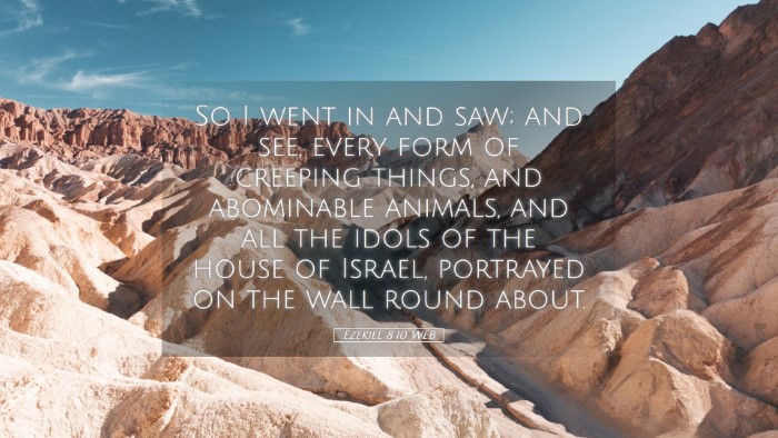 Picture 05 - Ezekiel 8:10 WEB Desktop Wallpaper - So I went in and saw; and see, every form of - Desktop Bible Verse Wallpaper