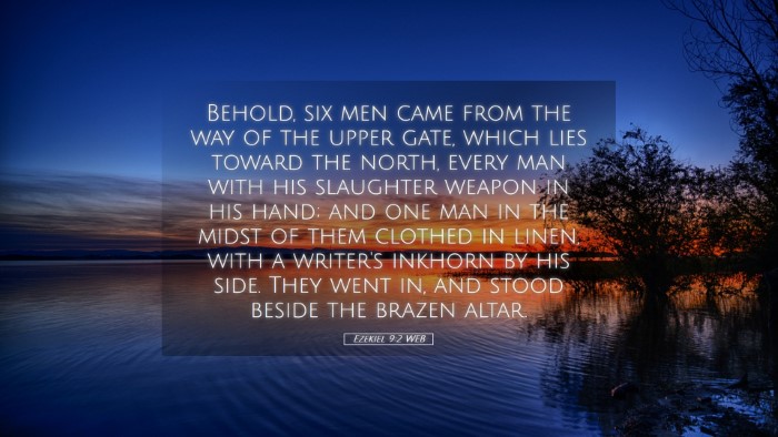 Picture 05 - Ezekiel 9:2 WEB Desktop Wallpaper - Behold, six men came from the way of the upper - Desktop Bible Verse Wallpaper