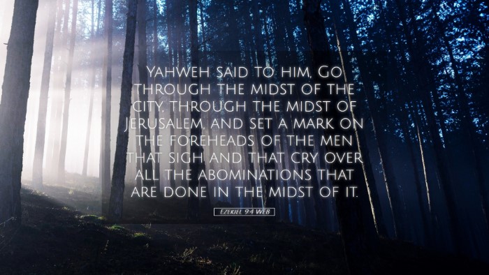 Picture 05 - Ezekiel 9:4 WEB Desktop Wallpaper - Yahweh said to him, Go through the midst of the - Desktop Bible Verse Wallpaper