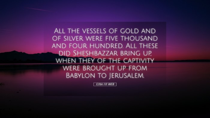 Picture 05 - Ezra 1:11 WEB Desktop Wallpaper - All the vessels of gold and of silver were five - Desktop Bible Verse Wallpaper