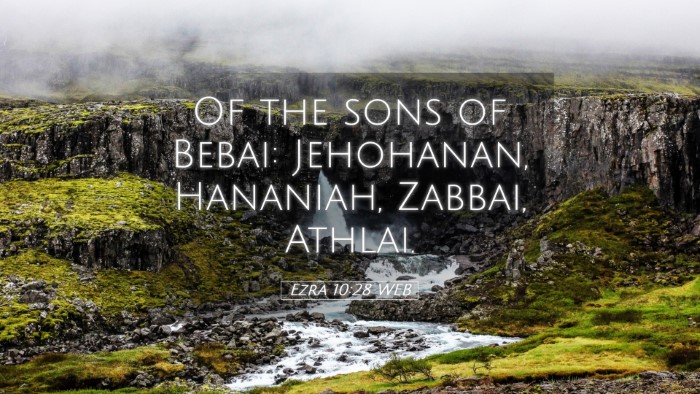 Picture 05 - Ezra 10:28 WEB Desktop Wallpaper - Of the sons of Bebai: Jehohanan, Hananiah, - Desktop Bible Verse Wallpaper