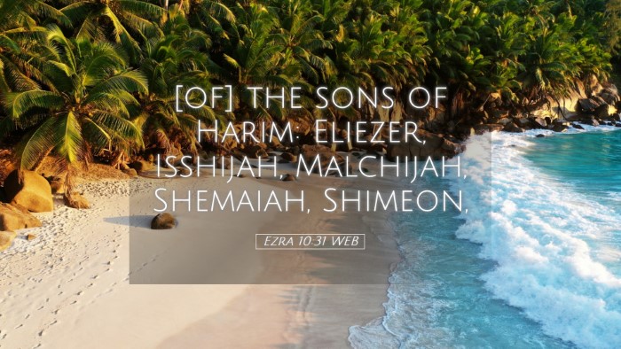 Picture 05 - Ezra 10:31 WEB Desktop Wallpaper - [of] the sons of Harim: Eliezer, Isshijah, - Desktop Bible Verse Wallpaper