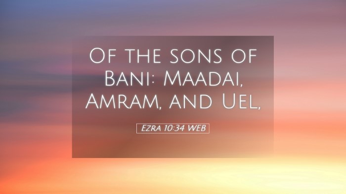 Picture 05 - Ezra 10:34 WEB Desktop Wallpaper - Of the sons of Bani: Maadai, Amram, and - Desktop Bible Verse Wallpaper