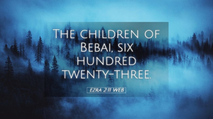 Picture 05 - Ezra 2:11 WEB Desktop Wallpaper - The children of Bebai, six hundred - Desktop Bible Verse Wallpaper