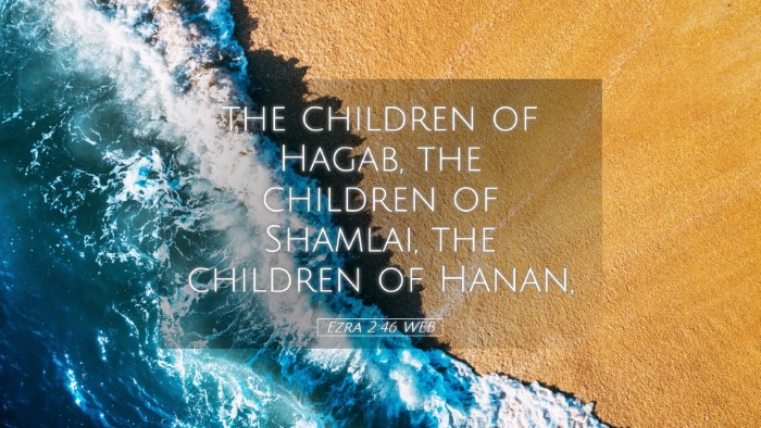 Picture 05 - Ezra 2:46 WEB Desktop Wallpaper - the children of Hagab, the children of Shamlai, - Desktop Bible Verse Wallpaper