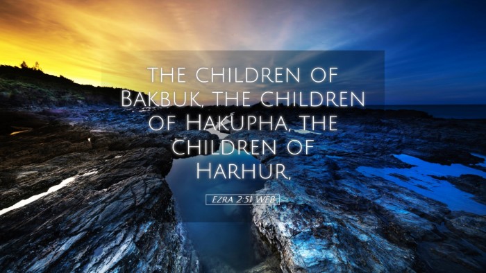 Picture 05 - Ezra 2:51 WEB Desktop Wallpaper - the children of Bakbuk, the children of Hakupha, - Desktop Bible Verse Wallpaper