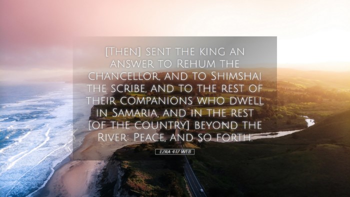 Picture 05 - Ezra 4:17 WEB Desktop Wallpaper - [Then] sent the king an answer to Rehum the - Desktop Bible Verse Wallpaper