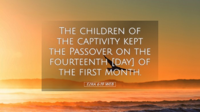 Picture 05 - Ezra 6:19 WEB Desktop Wallpaper - The children of the captivity kept the Passover - Desktop Bible Verse Wallpaper