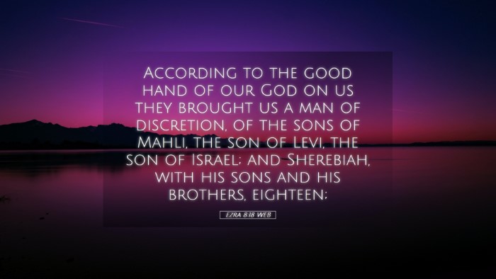 Picture 05 - Ezra 8:18 WEB Desktop Wallpaper - According to the good hand of our God on us they - Desktop Bible Verse Wallpaper