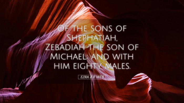 Picture 05 - Ezra 8:8 WEB Desktop Wallpaper - Of the sons of Shephatiah, Zebadiah the son of - Desktop Bible Verse Wallpaper