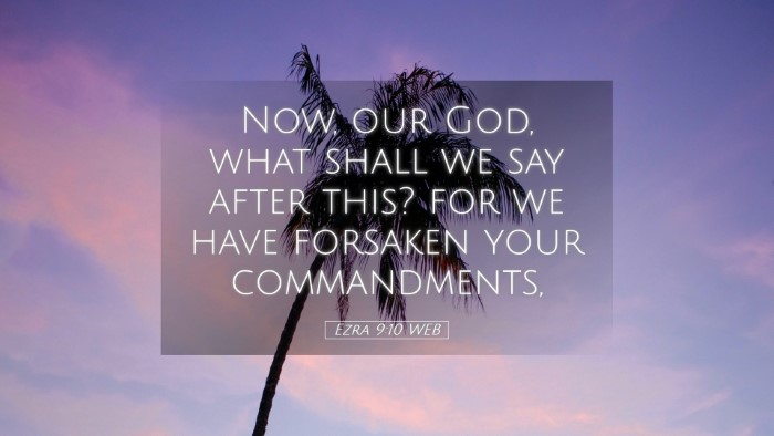 Picture 05 - Ezra 9:10 WEB Desktop Wallpaper - Now, our God, what shall we say after this? for - Desktop Bible Verse Wallpaper