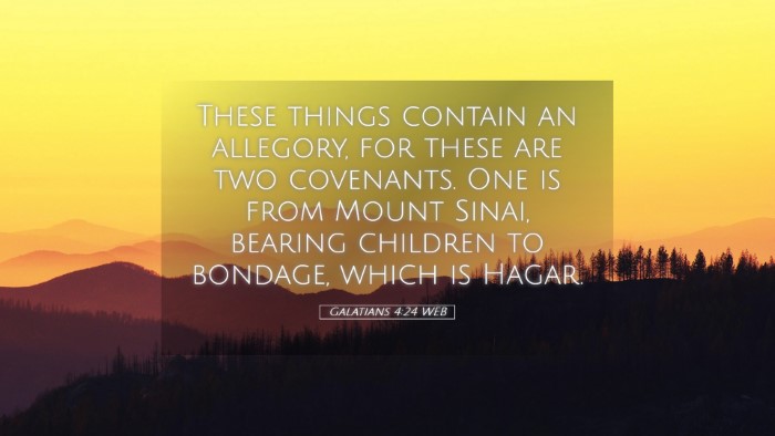 Picture 05 - Galatians 4:24 WEB Desktop Wallpaper - These things contain an allegory, for these are - Desktop Bible Verse Wallpaper