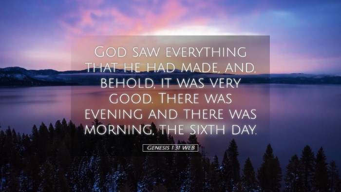 Picture 05 - Genesis 1:31 WEB Desktop Wallpaper - God saw everything that he had made, and, behold, - Desktop Bible Verse Wallpaper