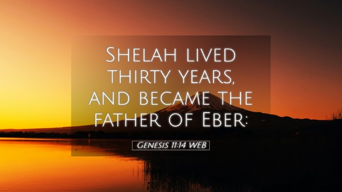 Picture 05 - Genesis 11:14 WEB Desktop Wallpaper - Shelah lived thirty years, and became the father - Desktop Bible Verse Wallpaper