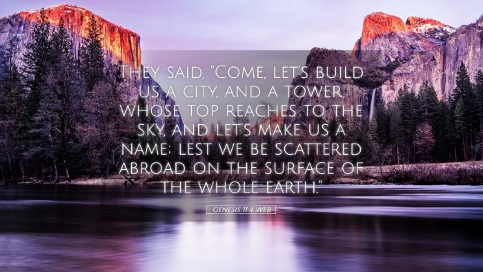Picture 05 - Genesis 11:4 WEB Desktop Wallpaper - They said, 