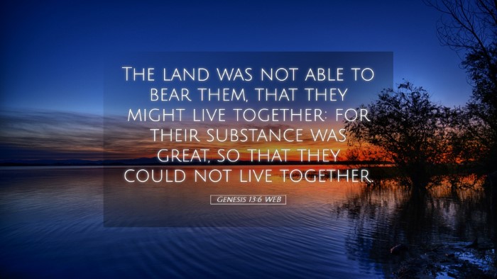 Picture 05 - Genesis 13:6 WEB Desktop Wallpaper - The land was not able to bear them, that they - Desktop Bible Verse Wallpaper