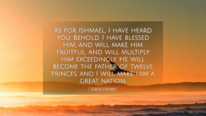 Picture 05 - Genesis 17:20 WEB Desktop Wallpaper - As for Ishmael, I have heard you. Behold, I have - Desktop Bible Verse Wallpaper