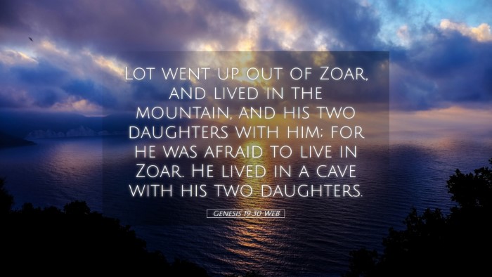 Picture 05 - Genesis 19:30 WEB Desktop Wallpaper - Lot went up out of Zoar, and lived in the - Desktop Bible Verse Wallpaper