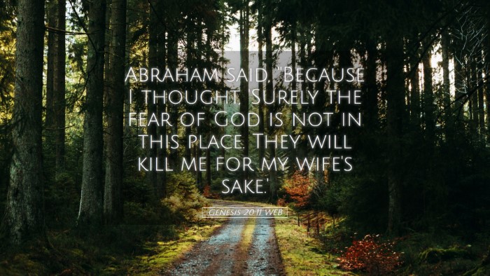 Picture 05 - Genesis 20:11 WEB Desktop Wallpaper - Abraham said, 