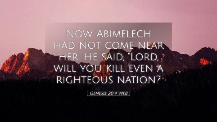 Picture 05 - Genesis 20:4 WEB Desktop Wallpaper - Now Abimelech had not come near her. He said, - Desktop Bible Verse Wallpaper