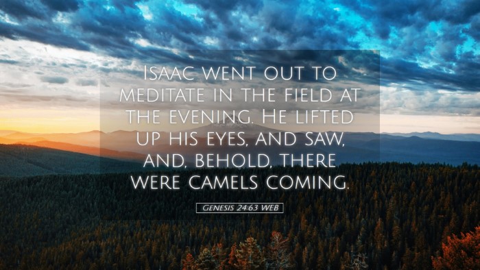 Picture 05 - Genesis 24:63 WEB Desktop Wallpaper - Isaac went out to meditate in the field at the - Desktop Bible Verse Wallpaper