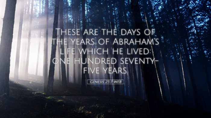 Picture 05 - Genesis 25:7 WEB Desktop Wallpaper - These are the days of the years of Abraham's life - Desktop Bible Verse Wallpaper