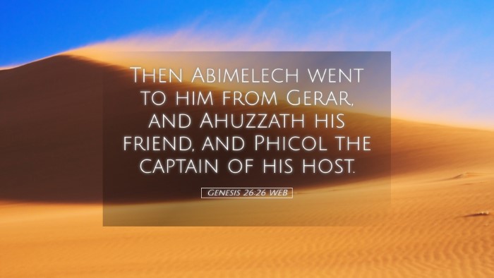 Picture 05 - Genesis 26:26 WEB Desktop Wallpaper - Then Abimelech went to him from Gerar, and - Desktop Bible Verse Wallpaper