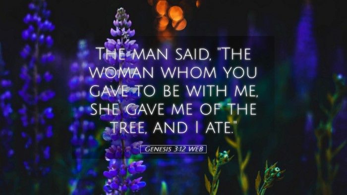 Picture 05 - Genesis 3:12 WEB Desktop Wallpaper - The man said, 