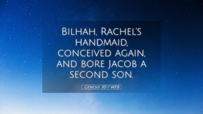 Picture 05 - Genesis 30:7 WEB Desktop Wallpaper - Bilhah, Rachel's handmaid, conceived again, and - Desktop Bible Verse Wallpaper