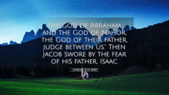 Picture 05 - Genesis 31:53 WEB Desktop Wallpaper - The God of Abraham, and the God of Nahor, the God - Desktop Bible Verse Wallpaper