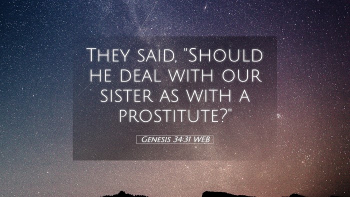 Picture 05 - Genesis 34:31 WEB Desktop Wallpaper - They said, 