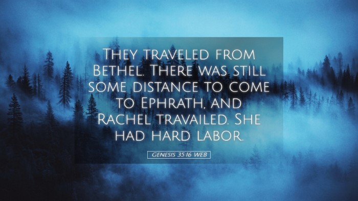 Picture 05 - Genesis 35:16 WEB Desktop Wallpaper - They traveled from Bethel. There was still some - Desktop Bible Verse Wallpaper