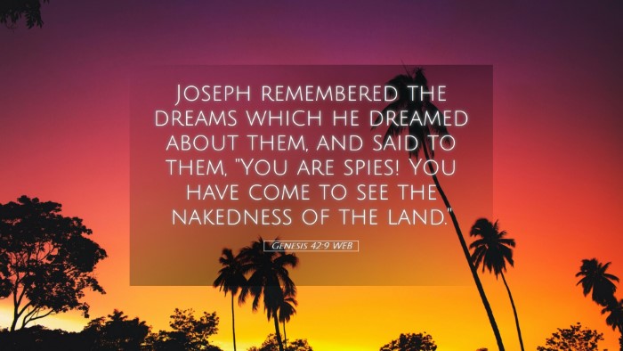 Picture 05 - Genesis 42:9 WEB Desktop Wallpaper - Joseph remembered the dreams which he dreamed - Desktop Bible Verse Wallpaper