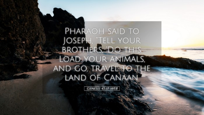 Picture 05 - Genesis 45:17 WEB Desktop Wallpaper - Pharaoh said to Joseph, 