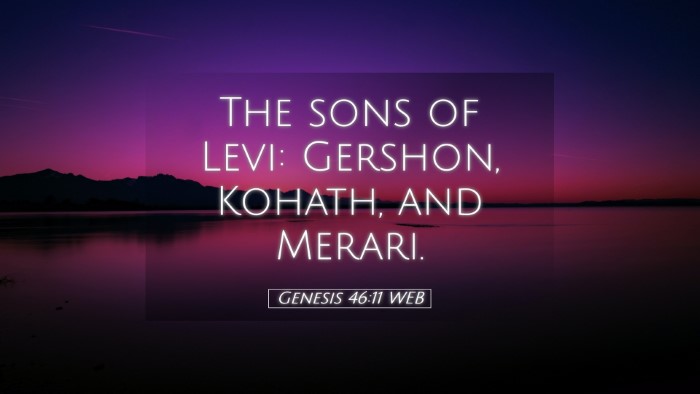 Picture 05 - Genesis 46:11 WEB Desktop Wallpaper - The sons of Levi: Gershon, Kohath, and - Desktop Bible Verse Wallpaper
