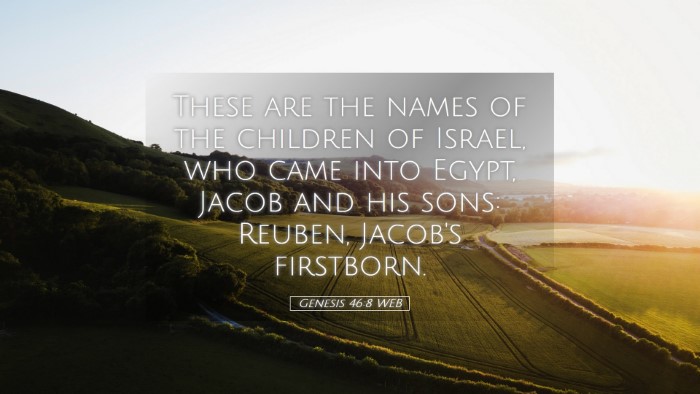 Picture 05 - Genesis 46:8 WEB Desktop Wallpaper - These are the names of the children of Israel, - Desktop Bible Verse Wallpaper