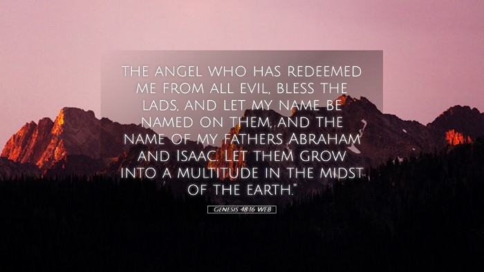 Picture 05 - Genesis 48:16 WEB Desktop Wallpaper - the angel who has redeemed me from all evil, - Desktop Bible Verse Wallpaper