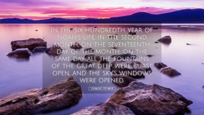 Picture 05 - Genesis 7:11 WEB Desktop Wallpaper - In the six hundredth year of Noah's life, in the - Desktop Bible Verse Wallpaper