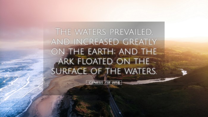 Picture 05 - Genesis 7:18 WEB Desktop Wallpaper - The waters prevailed, and increased greatly on - Desktop Bible Verse Wallpaper