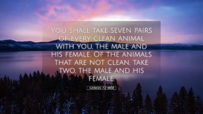 Picture 05 - Genesis 7:2 WEB Desktop Wallpaper - You shall take seven pairs of every clean animal - Desktop Bible Verse Wallpaper