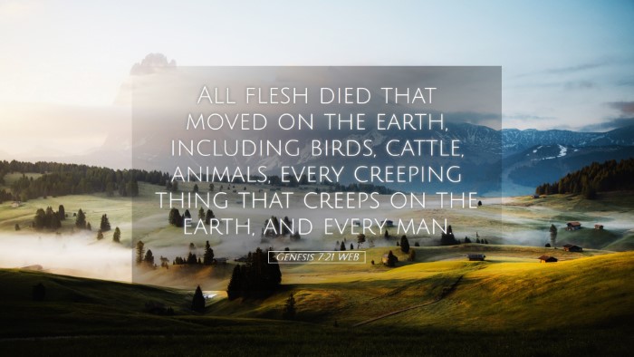 Picture 05 - Genesis 7:21 WEB Desktop Wallpaper - All flesh died that moved on the earth, including - Desktop Bible Verse Wallpaper