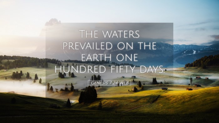 Picture 05 - Genesis 7:24 WEB Desktop Wallpaper - The waters prevailed on the earth one hundred - Desktop Bible Verse Wallpaper