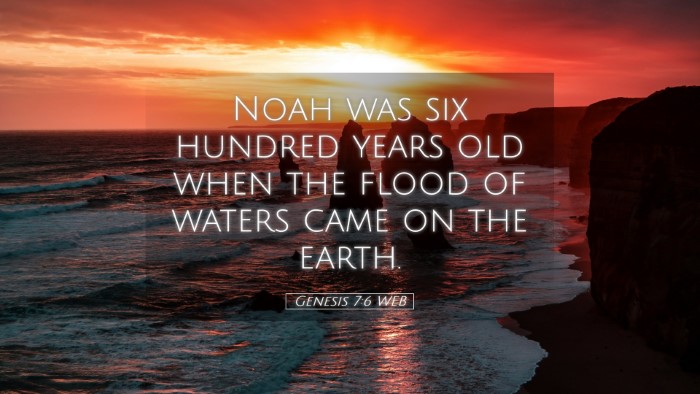 Picture 05 - Genesis 7:6 WEB Desktop Wallpaper - Noah was six hundred years old when the flood of - Desktop Bible Verse Wallpaper