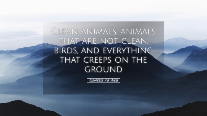 Picture 05 - Genesis 7:8 WEB Desktop Wallpaper - Clean animals, animals that are not clean, birds, - Desktop Bible Verse Wallpaper