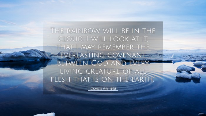 Picture 05 - Genesis 9:16 WEB Desktop Wallpaper - The rainbow will be in the cloud. I will look at - Desktop Bible Verse Wallpaper