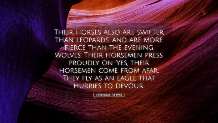 Picture 05 - Habakkuk 1:8 WEB Desktop Wallpaper - Their horses also are swifter than leopards, and - Desktop Bible Verse Wallpaper