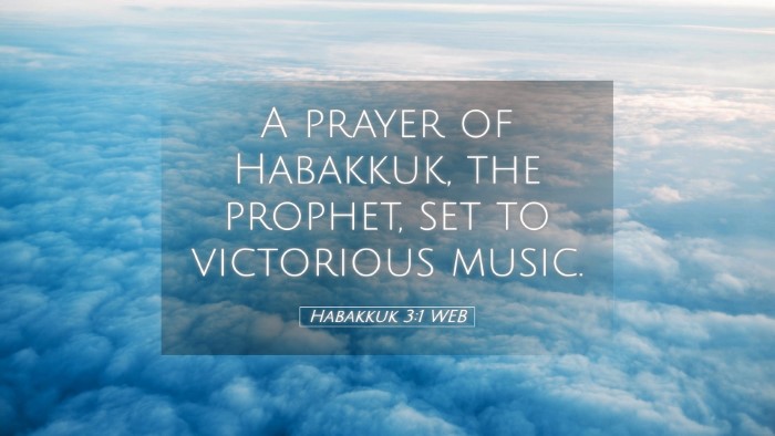 Picture 05 - Habakkuk 3:1 WEB Desktop Wallpaper - A prayer of Habakkuk, the prophet, set to - Desktop Bible Verse Wallpaper